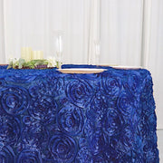 120" Round Satin Ribbon Roses Tablecloth