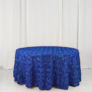 120" Round Satin Ribbon Roses Tablecloth