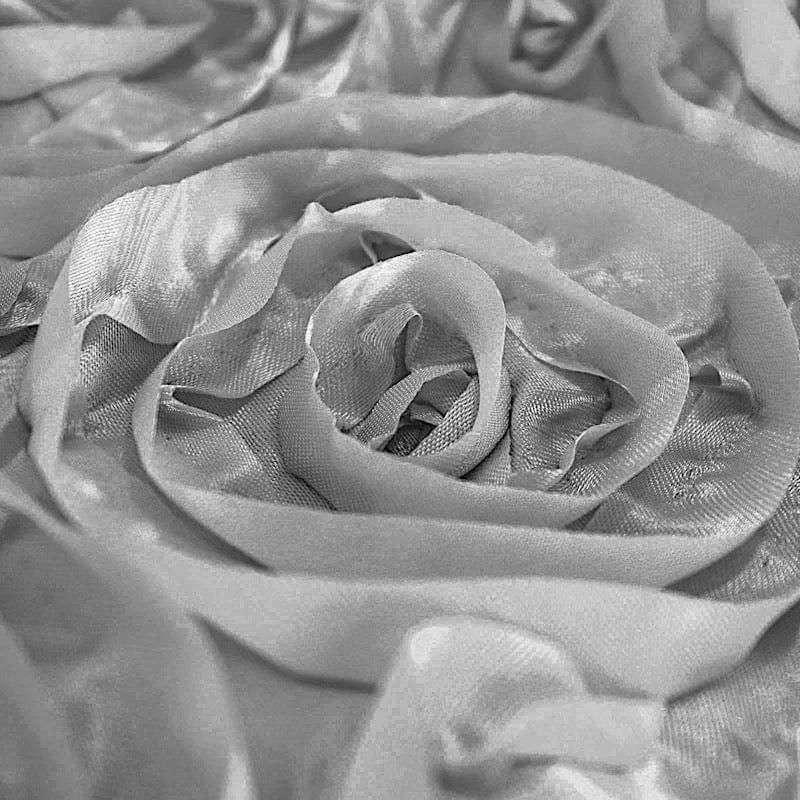 120" Round Satin Ribbon Roses Tablecloth
