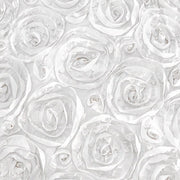 120" Round Satin Ribbon Roses Tablecloth