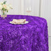 120" Round Satin Ribbon Roses Tablecloth