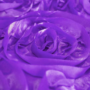 120" Round Satin Ribbon Roses Tablecloth