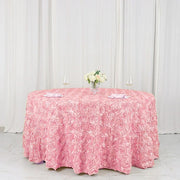 120" Round Satin Ribbon Roses Tablecloth