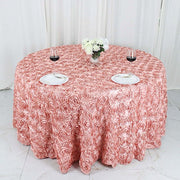 120" Round Satin Ribbon Roses Tablecloth
