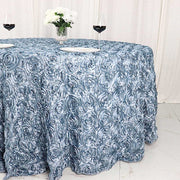 120" Round Satin Ribbon Roses Tablecloth