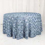 120" Round Satin Ribbon Roses Tablecloth