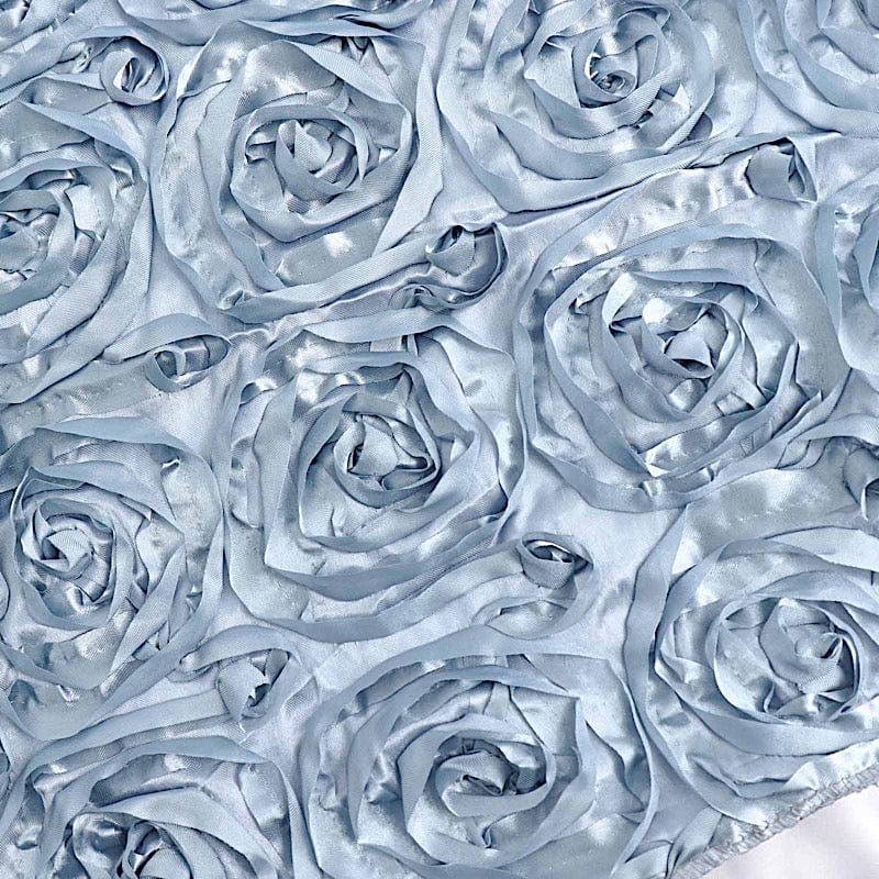 120" Round Satin Ribbon Roses Tablecloth