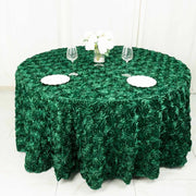 120" Round Satin Ribbon Roses Tablecloth
