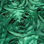 120" Round Satin Ribbon Roses Tablecloth
