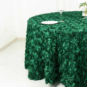 120" Round Satin Ribbon Roses Tablecloth