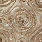 120" Round Satin Ribbon Roses Tablecloth