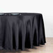 120" Satin Round Tablecloth Wedding Party Table Linens - Black TAB_STN120_BLK
