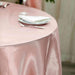 120" Satin Round Tablecloth Wedding Party Table Linens - Blush TAB_STN120_046