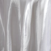 120" Satin Round Tablecloth Wedding Party Table Linens - White TAB_STN120_WHT