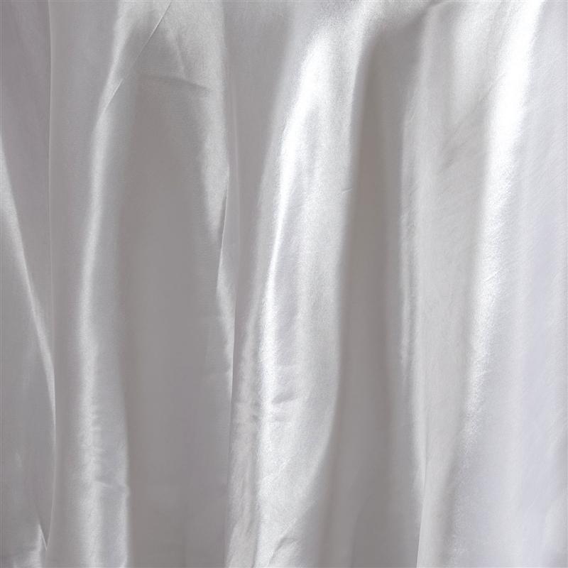 120" Satin Round Tablecloth Wedding Party Table Linens - White TAB_STN120_WHT