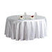 120" Satin Round Tablecloth Wedding Party Table Linens - White TAB_STN120_WHT