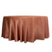 120" Satin Round Tablecloth Wedding Party Table Linens - Terracotta TAB_STN120_TERC