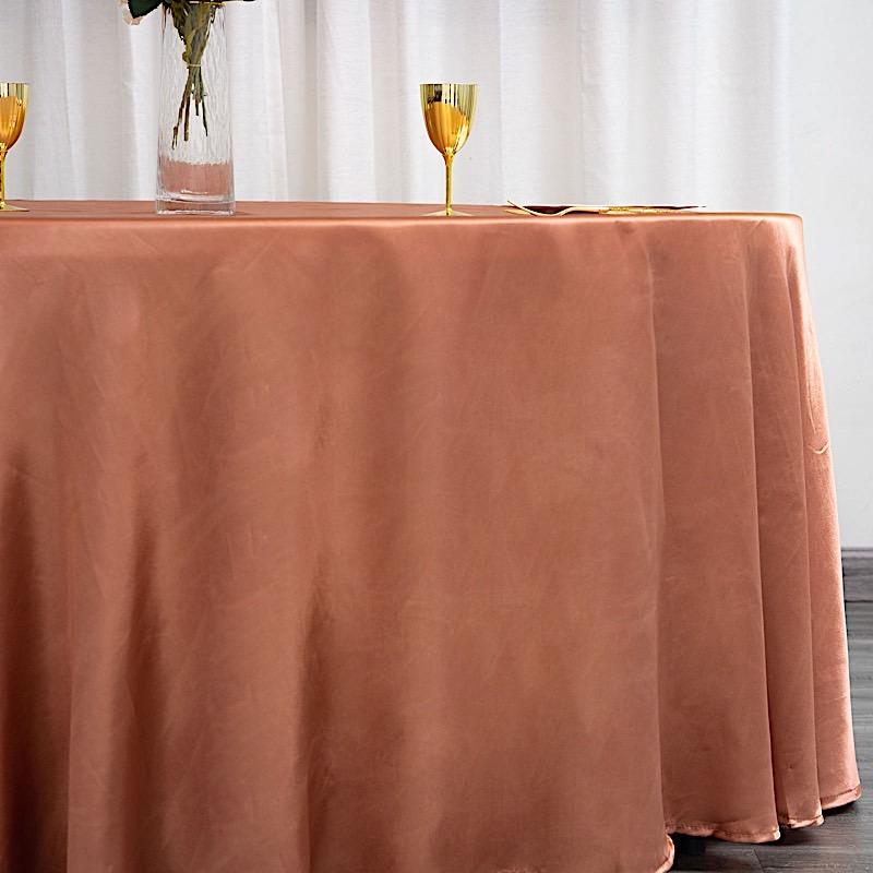 120" Satin Round Tablecloth Wedding Party Table Linens