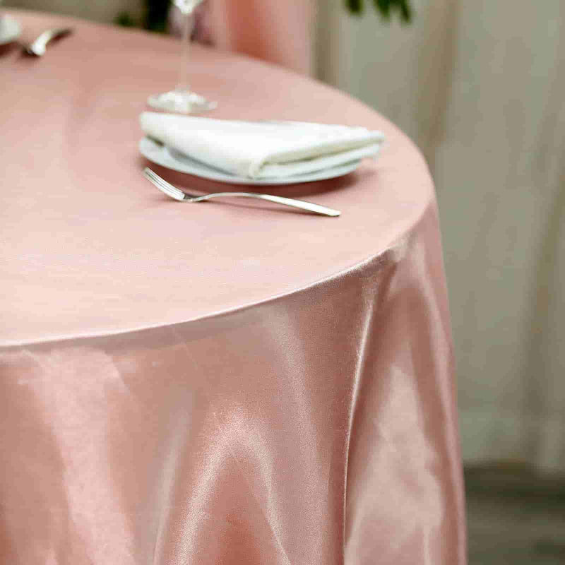 120" Satin Round Tablecloth Wedding Party Table Linens