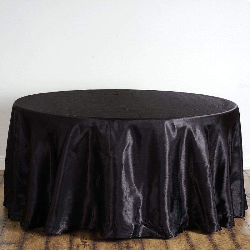 120" Satin Round Tablecloth Wedding Party Table Linens