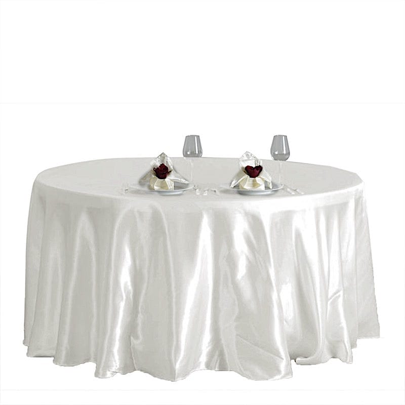 120" Satin Round Tablecloth Wedding Party Table Linens