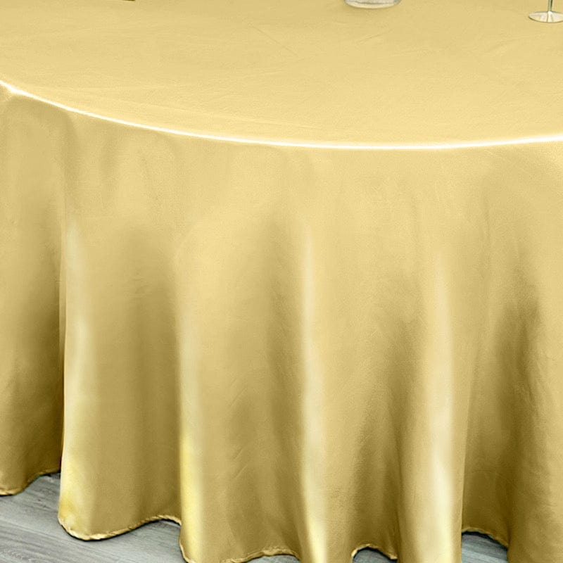 120" Satin Round Tablecloth Wedding Party Table Linens