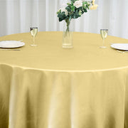 120" Satin Round Tablecloth Wedding Party Table Linens
