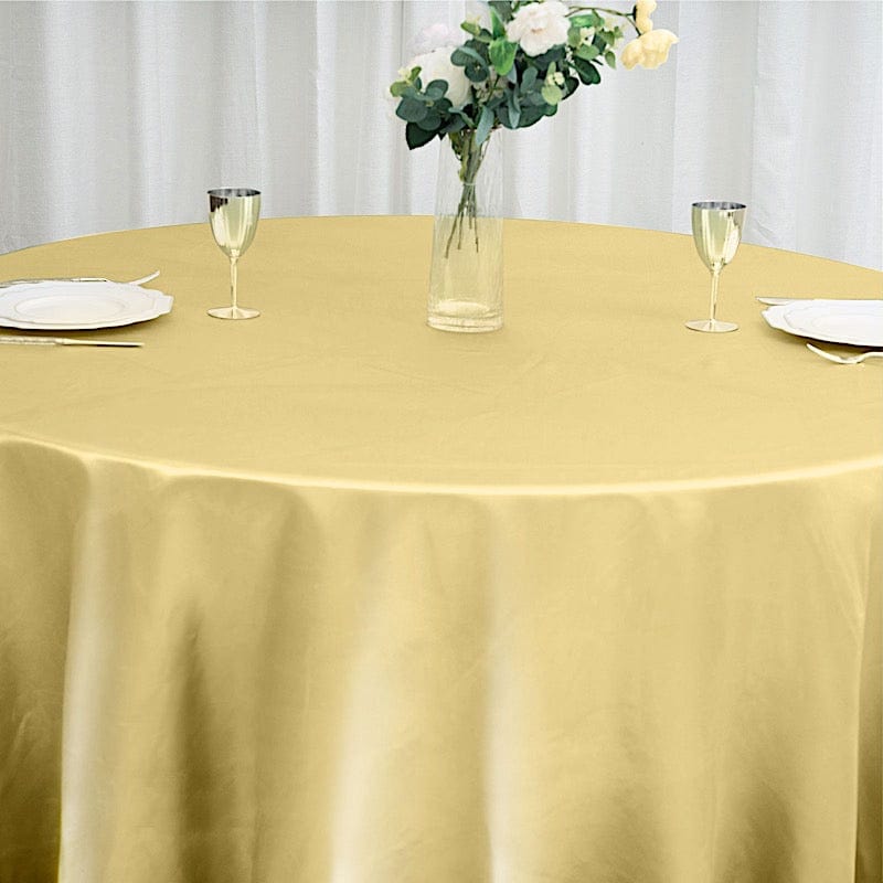 120" Satin Round Tablecloth Wedding Party Table Linens