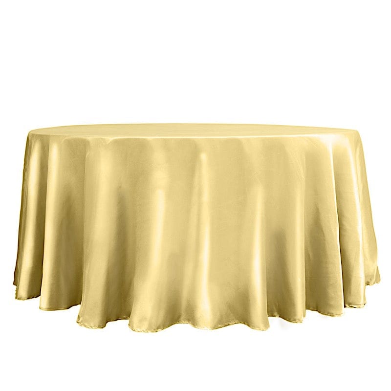 120" Satin Round Tablecloth Wedding Party Table Linens
