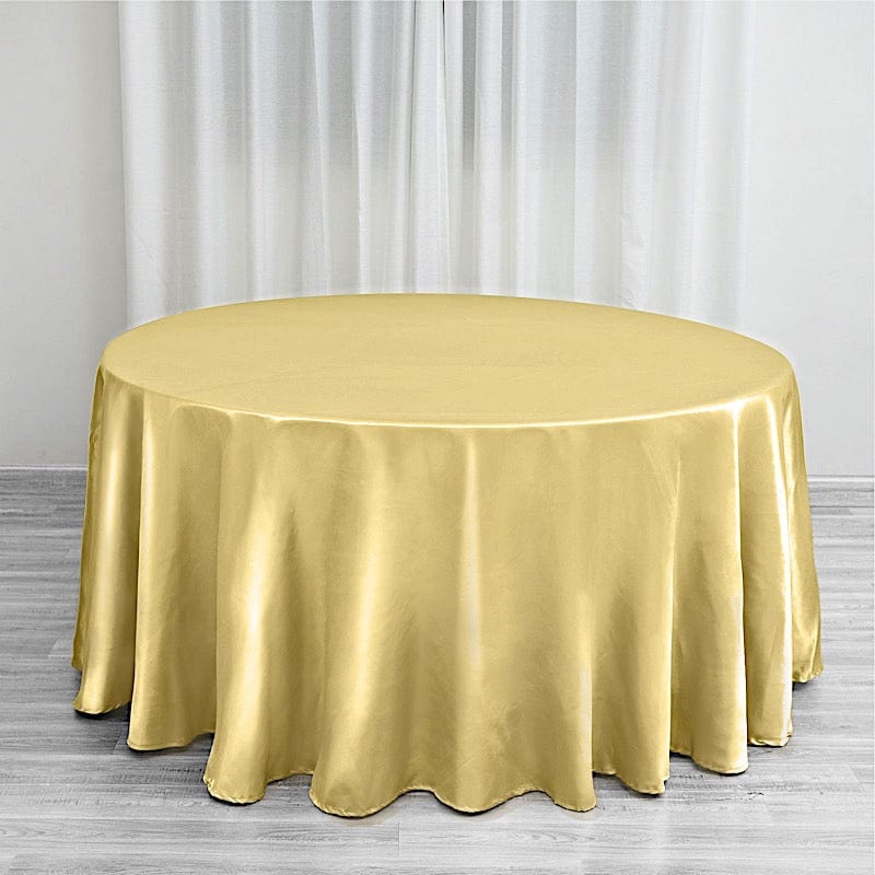 120" Satin Round Tablecloth Wedding Party Table Linens
