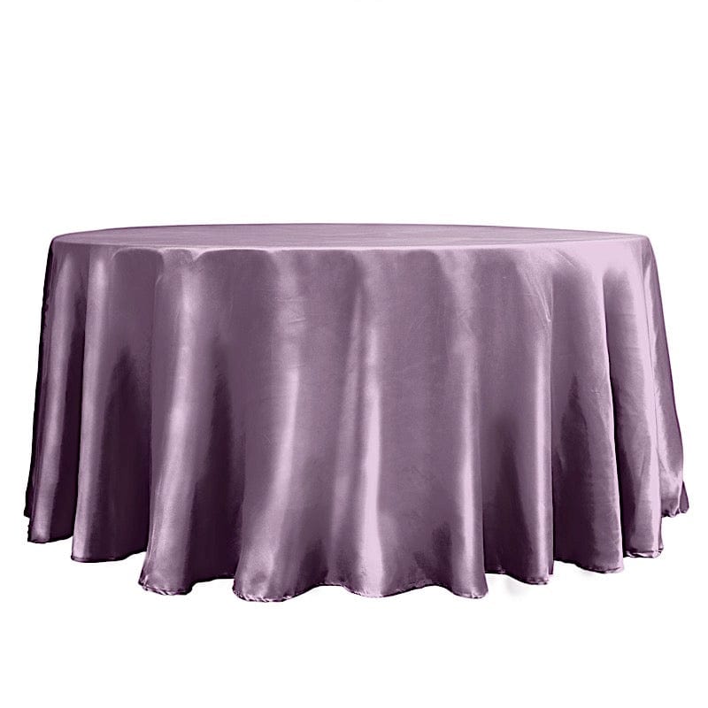 120" Satin Round Tablecloth Wedding Party Table Linens