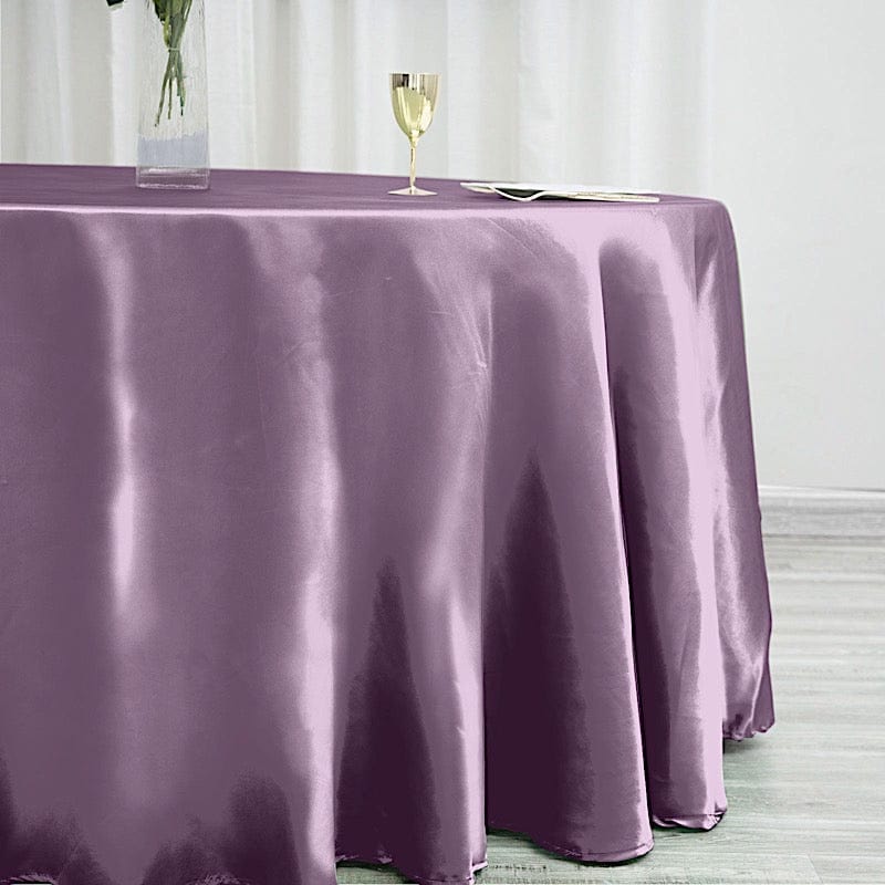 120" Satin Round Tablecloth Wedding Party Table Linens