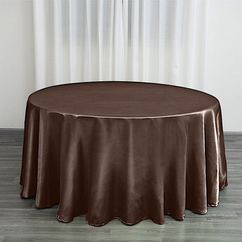 120" Satin Round Tablecloth Wedding Party Table Linens