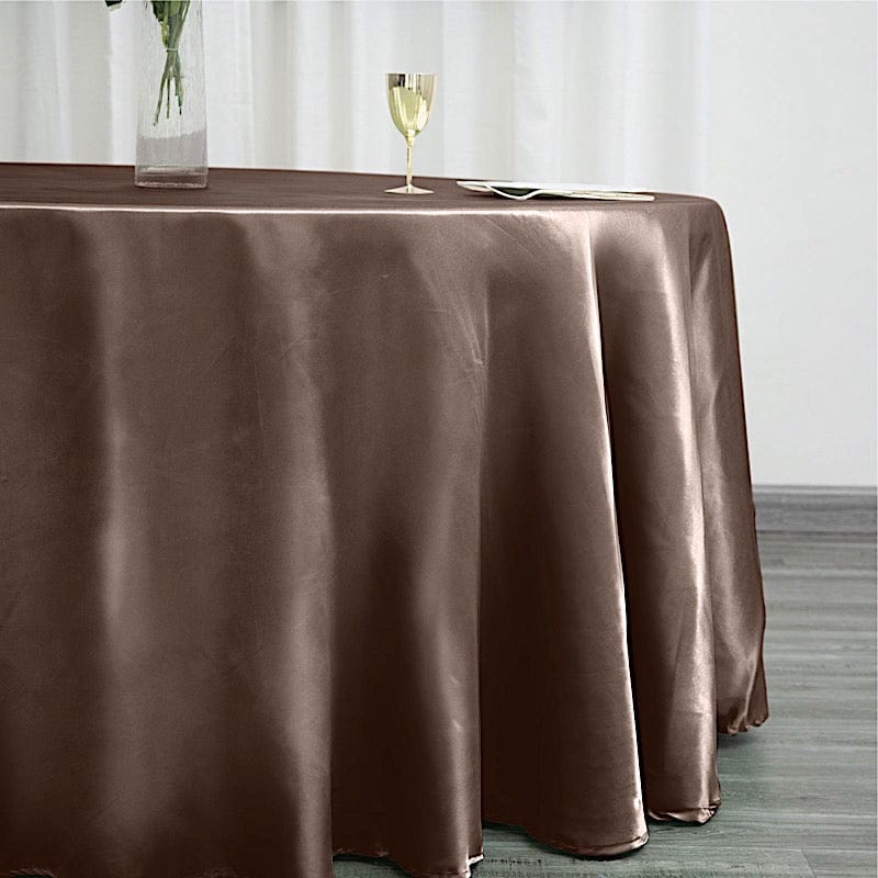 120" Satin Round Tablecloth Wedding Party Table Linens