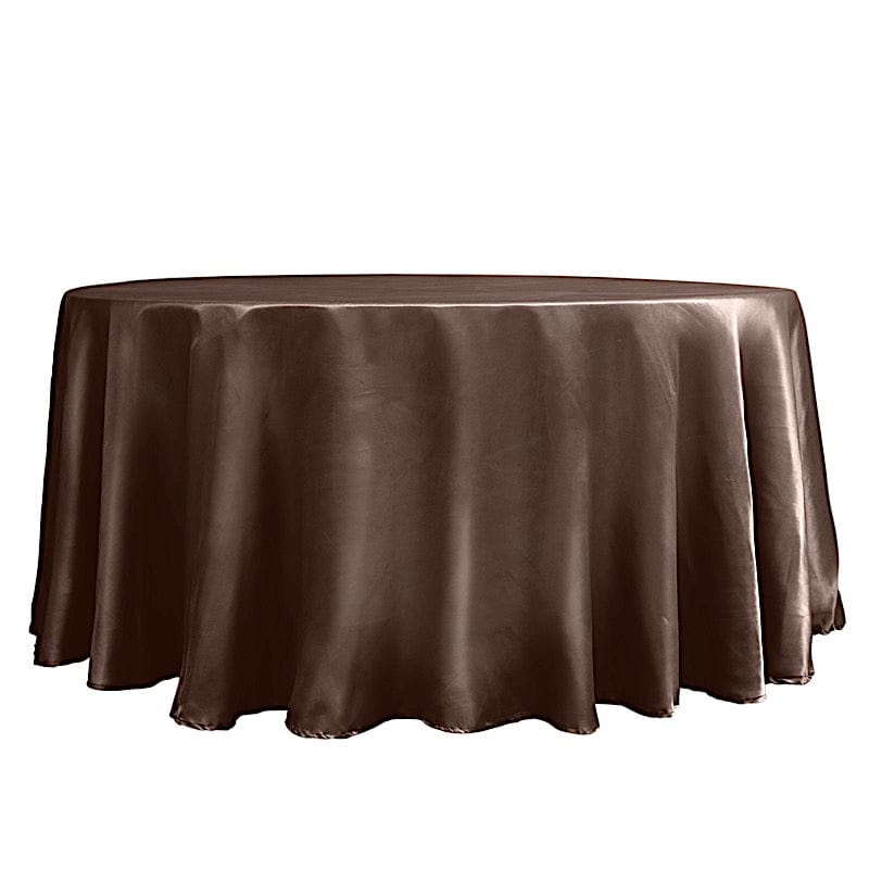120" Satin Round Tablecloth Wedding Party Table Linens