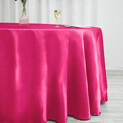 120" Satin Round Tablecloth Wedding Party Table Linens
