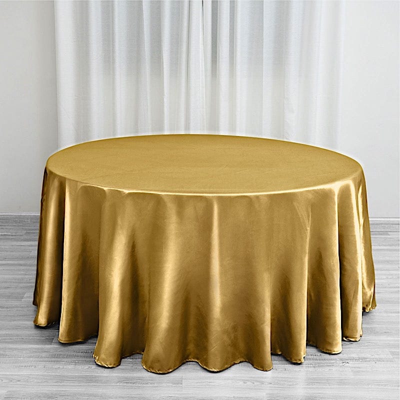 120" Satin Round Tablecloth Wedding Party Table Linens