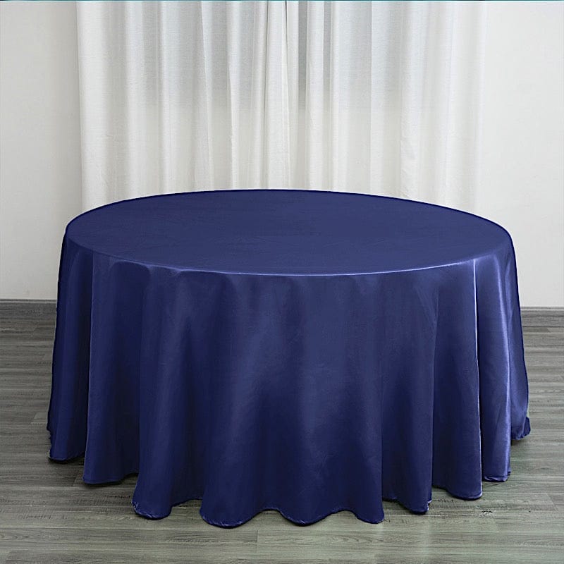120" Satin Round Tablecloth Wedding Party Table Linens