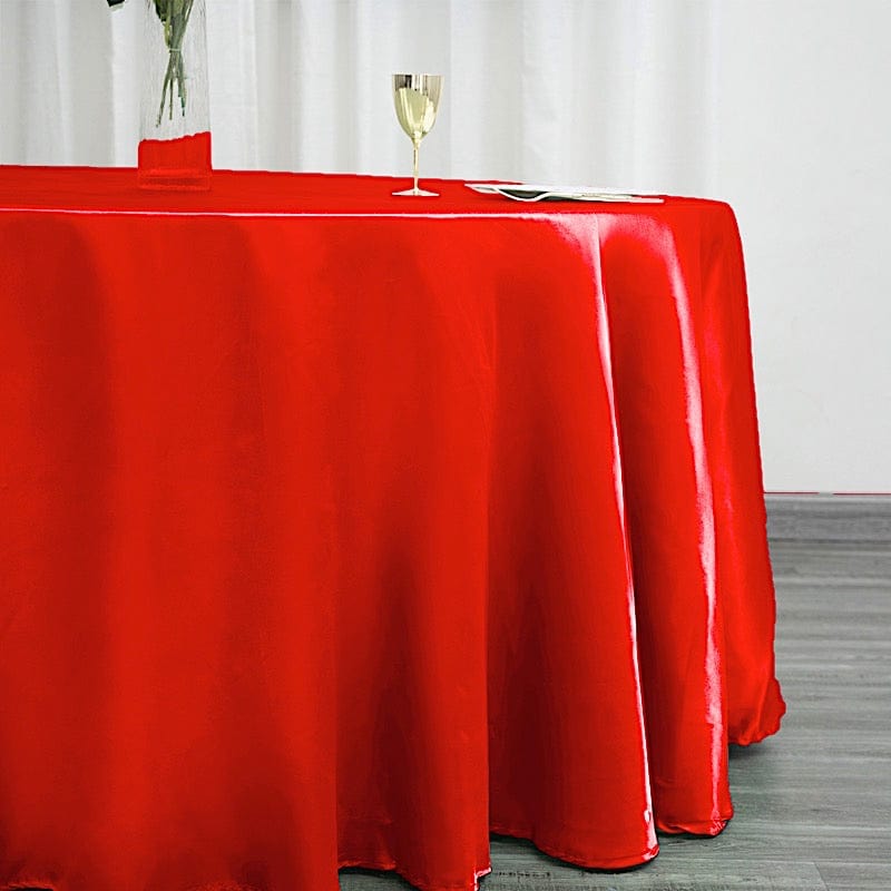 120" Satin Round Tablecloth Wedding Party Table Linens