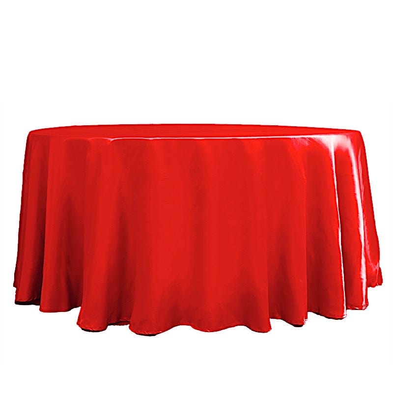 120" Satin Round Tablecloth Wedding Party Table Linens