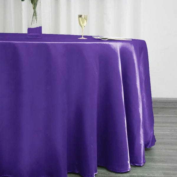 120" Satin Round Tablecloth Wedding Party Table Linens