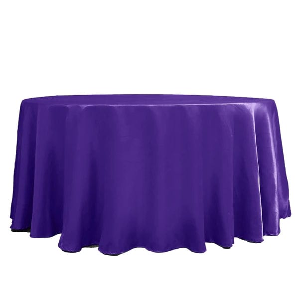 120" Satin Round Tablecloth Wedding Party Table Linens