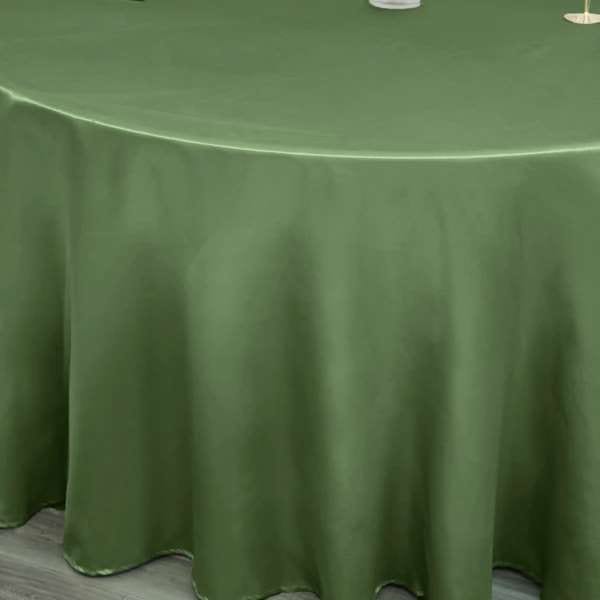 120" Satin Round Tablecloth Wedding Party Table Linens