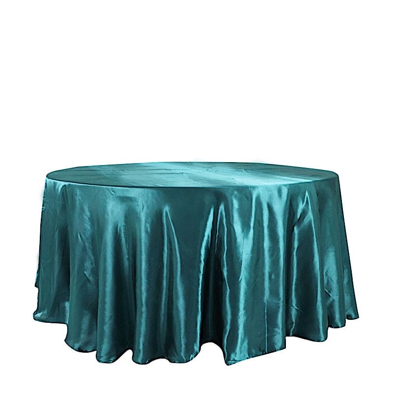 120" Satin Round Tablecloth Wedding Party Table Linens