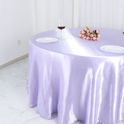 120" Satin Round Tablecloth Wedding Party Table Linens