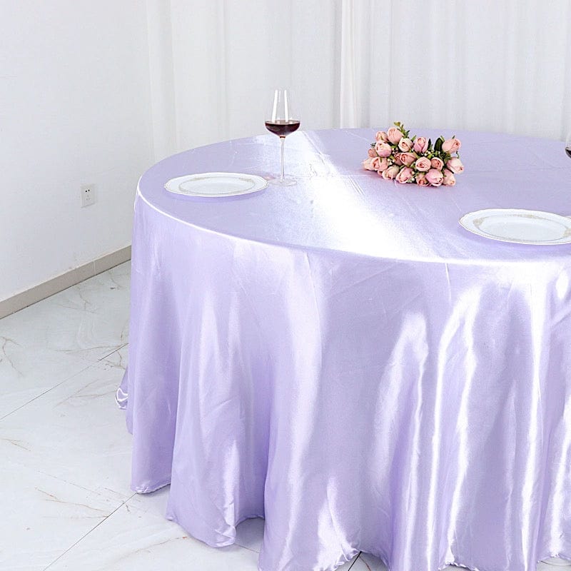 120" Satin Round Tablecloth Wedding Party Table Linens