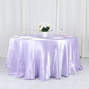120" Satin Round Tablecloth Wedding Party Table Linens