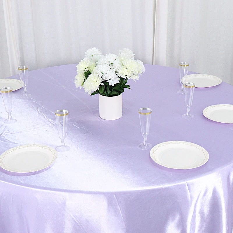 120" Satin Round Tablecloth Wedding Party Table Linens