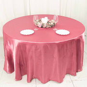 120" Satin Round Tablecloth Wedding Party Table Linens