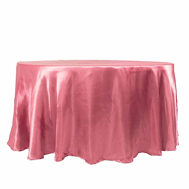 120" Satin Round Tablecloth Wedding Party Table Linens
